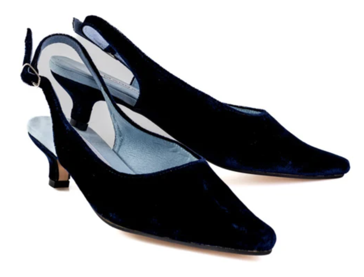 Navy kitten heel shoes uk deals