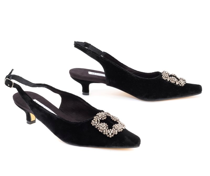 Black Evening Shoes | Court Shoes | Mandarina Shoes