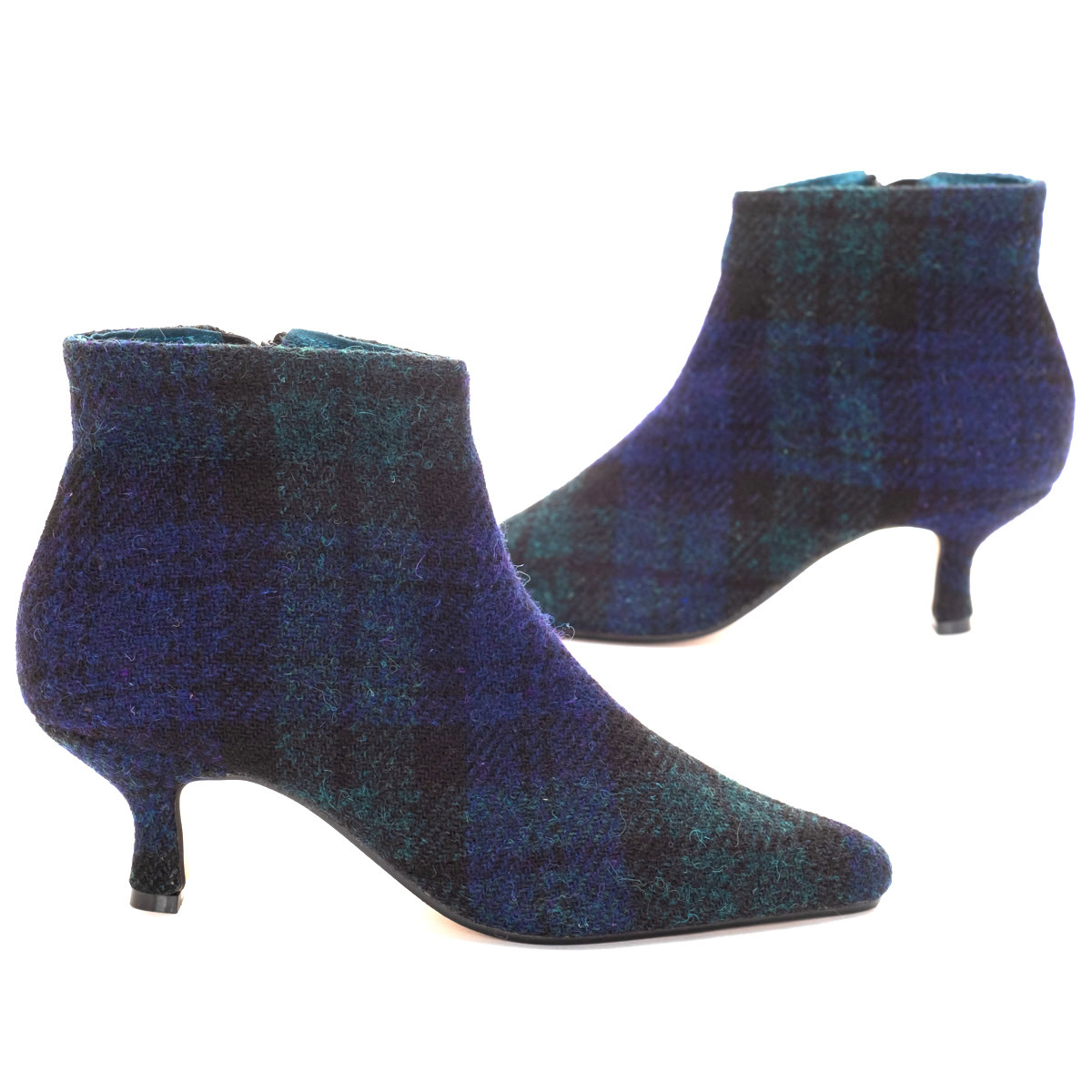 Harris Tweed Pixie Boots / Black Watch / Euro 42