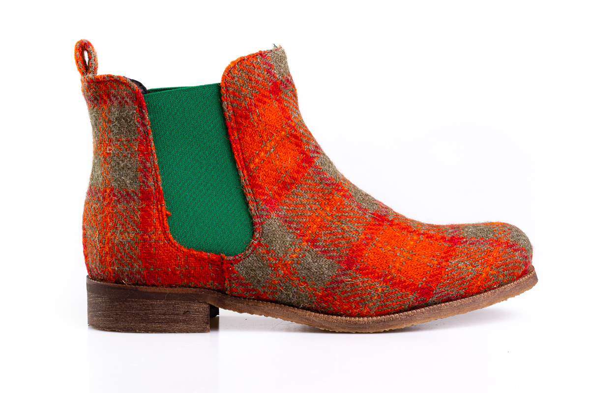 Mandarina Tweed Chelsea Boots