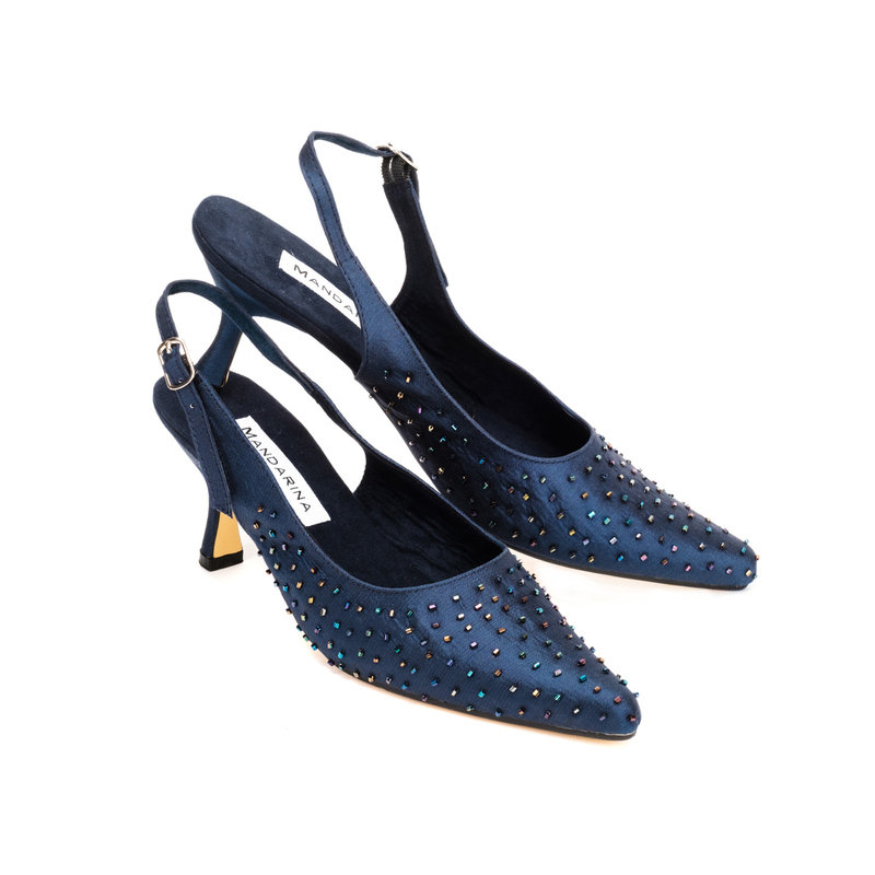 navy blue evening shoes