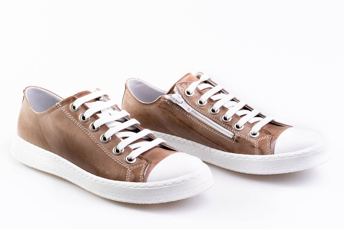 Taupe Leather Sneakers 