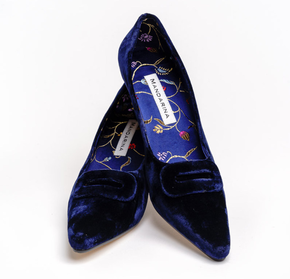 Navy Velvet Shoes