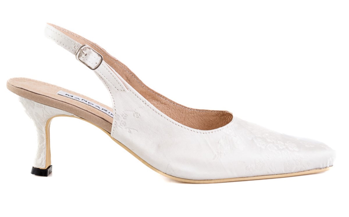 White Wedding Slingbacks