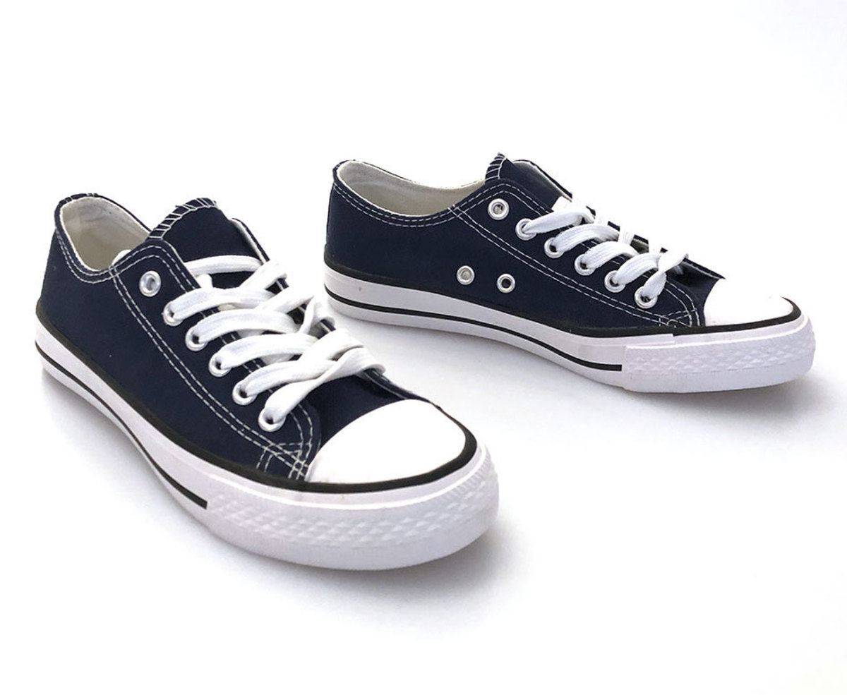 Basic Navy Canvas Sneakers
