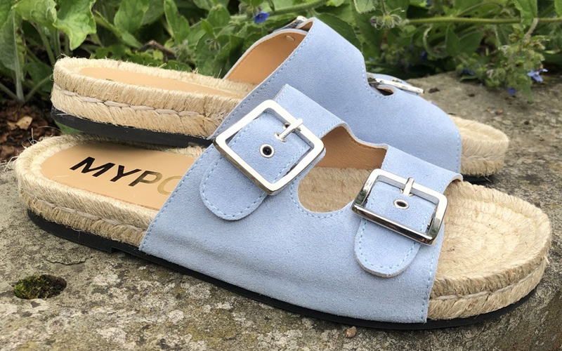 Blue Two Strap Sandals