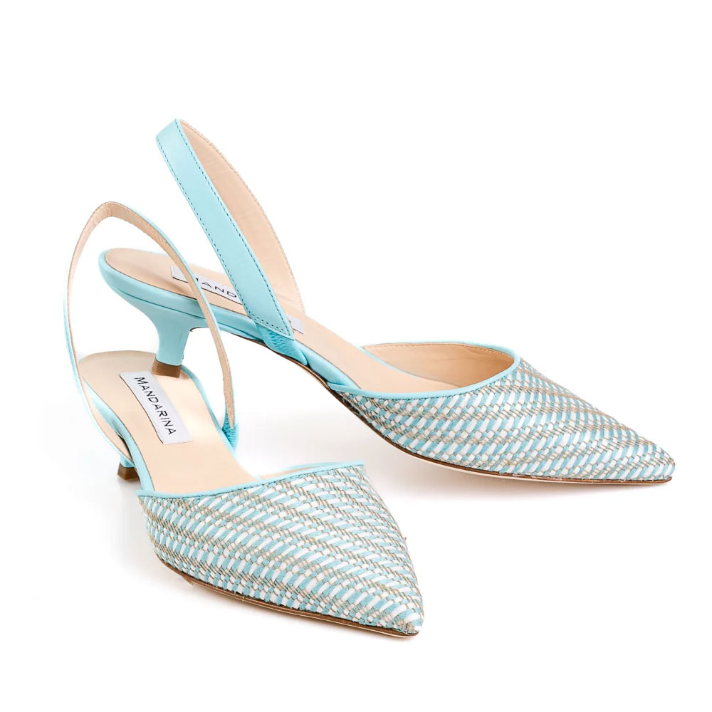 Blue Kitten Heel Bridesmaid Shoes