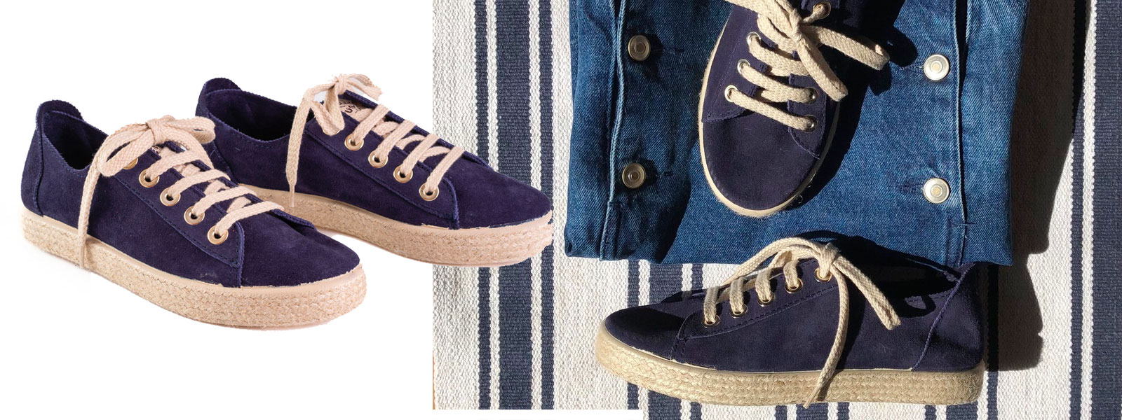 Navy Suede Sneakers