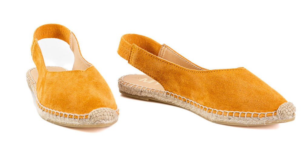 ornage suede espadrilles