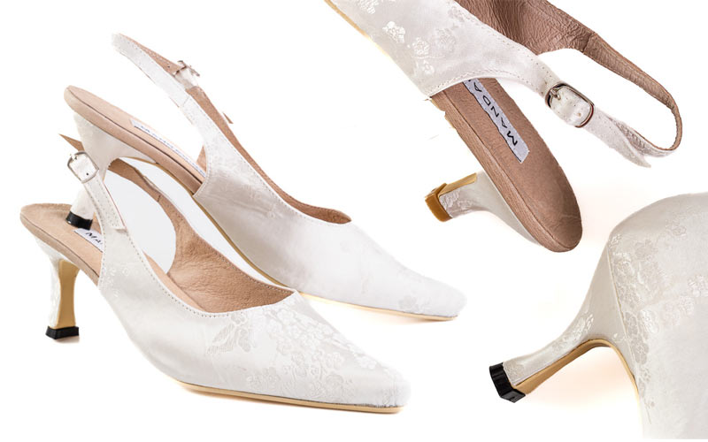 Silk wedding shoes