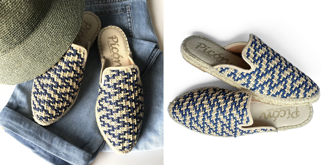 Slip On espadrille mules