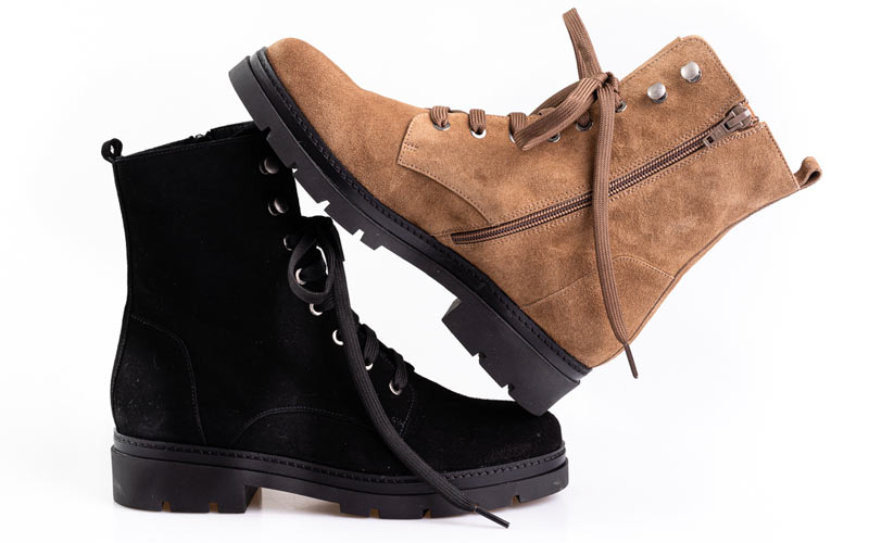 Lace Up Suede Ankle Boots