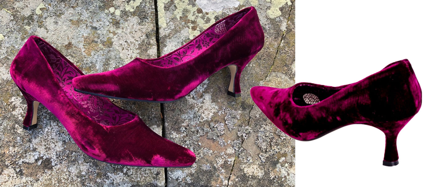 Velvet Court Shoes